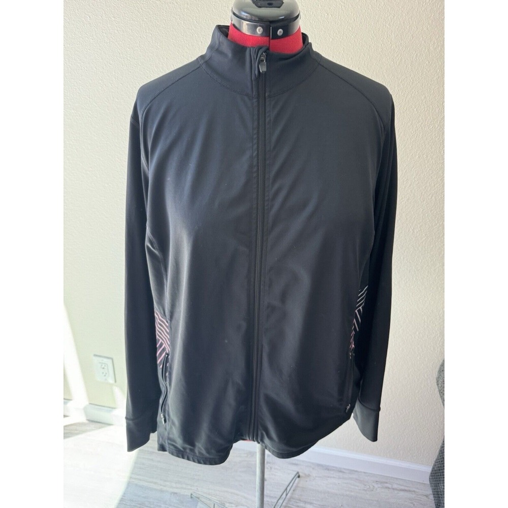 Women Junior Plus Size 2X Activewear Workout Zip Front Lightweight Jacket #508